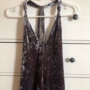 Zara velvet racer back night out tank
